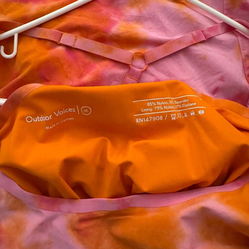 Outdoor Voices The Exercise Dress in Pink and Orange Tie Dye Size Medium - Picture 5 of 6
